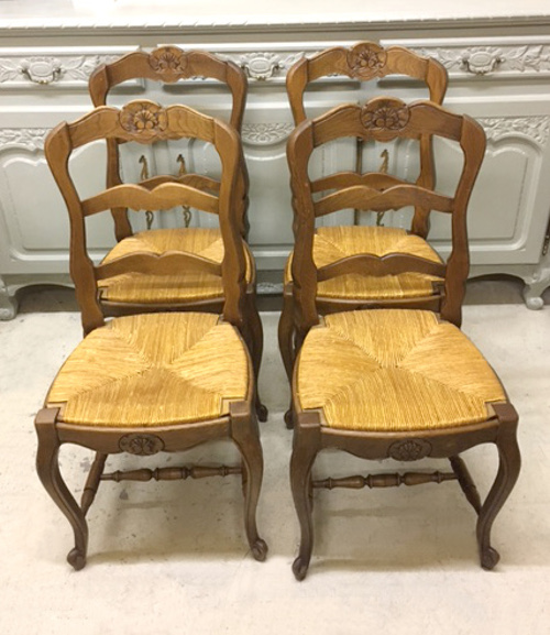 set of 4 french dining chairs